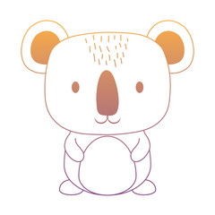 cute koala icon over white background, cute animals concept concept, colorful design. vector illustration