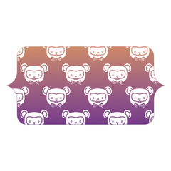 decorative banner with cute monkeys over white background, colorful design. vector illustration