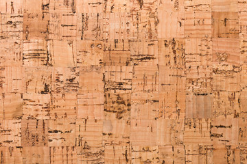 Close Up Background and Texture of Cork Board Wood Surface, Nature Product Industrial