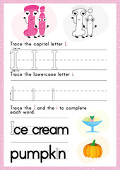 Alphabet Tracing Worksheet: Writing A-Z.Exercises for kids. A4 paper ready to print.