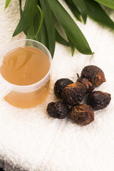 Soap nuts. Pile, cleanser.