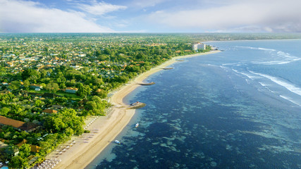 Beautiful Sanur beach landscape