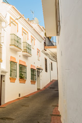 Fototapeta na wymiar Beautiful views and streets of Frigiliana, village of Malaga on a summer day