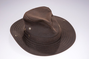 Brown cowboy hat isolated