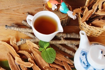 Lingzhi mushroom tea - Ganoderma lucidum for health