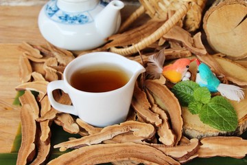 Lingzhi mushroom tea - Ganoderma lucidum for health