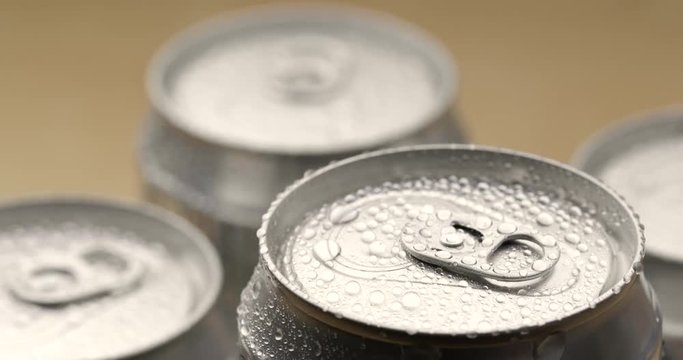 Water droplet on beer can