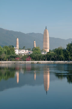Dali Three Towers in Yunnan, China