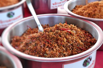 chili paste at street food