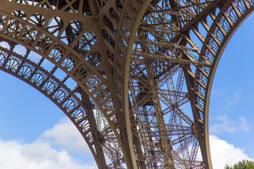 Fototapeta na wymiar Eiffel tower - detail, Paris, France