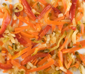 Chopped Pickled Vegetables Isolated