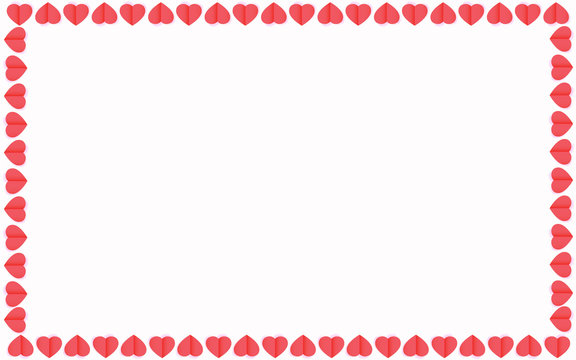 Red Hearts On White Background For Valentines Day, Valentines Card, Love