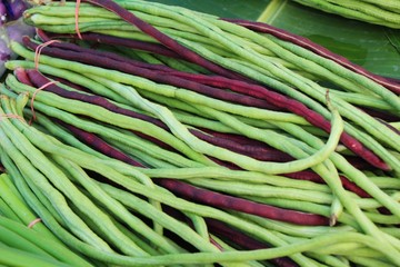 Long bean for cooking in the market