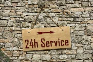 Schild 235 - 24h Service