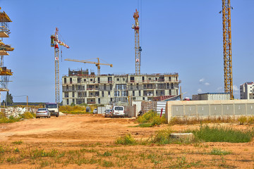 Construction of a residential area.