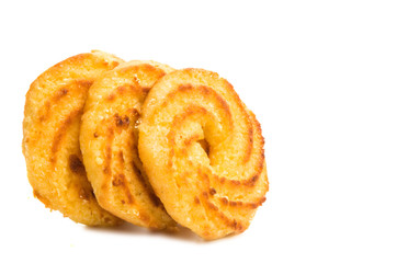coconut biscuit rings isolated