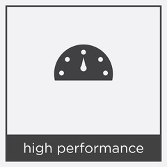 high performance icon isolated on white background