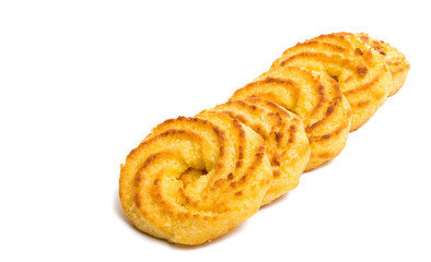 coconut biscuit rings isolated