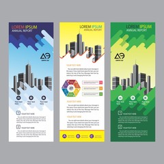 vertical banner design for promotion, publication, and presentation