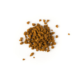 Pile of Instant Coffee Grains Isolated