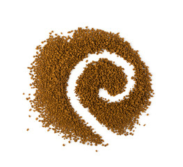 Instant Coffee Grains Isolated
