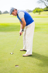 Fototapeta premium Golfer on the putting green 