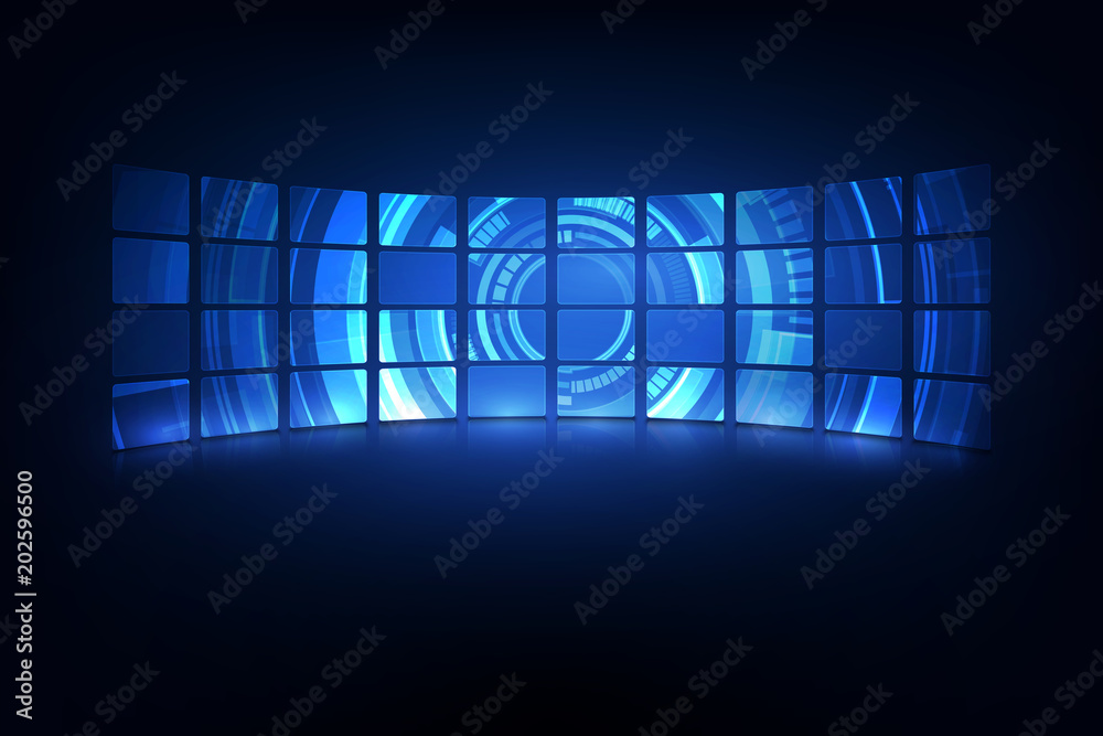 Poster abstract hud ui gui future futuristic screen system virtual design background