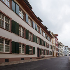 Colourful buildings in the old town of Basel, Switzerland