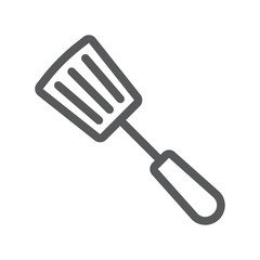 Kitchen spatula line icon, kitchen and cooking, cook tool sign vector graphics, a linear pattern on a white background, eps 10.