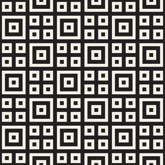 Stylish lines lattice. Ethnic monochrome texture. Abstract geometric background design. Vector seamless pattern.