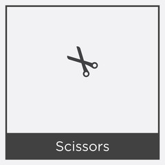 Scissors icon isolated on white background