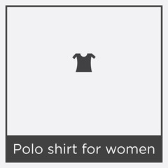 Polo shirt for women icon isolated on white background