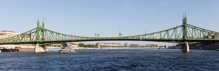 freedom bridge over the danub in budapest hungary