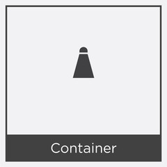 Container icon isolated on white background
