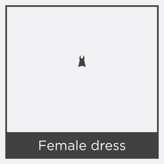 Female dress icon isolated on white background