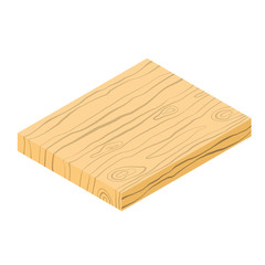 Cutting board isometric icon, cooking concept
