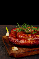 Grilled  or Roasted spiral pork sausages