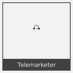 Telemarketer icon isolated on white background