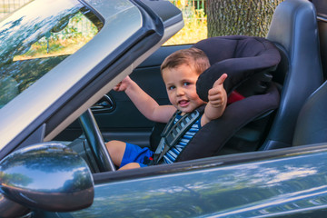 Child in a car child seat