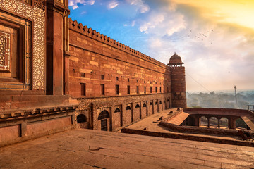 Fatehpur Sikri fort Agra India at sunrise. - obrazy, fototapety, plakaty