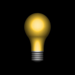 Symbol innovation light bulb in darkness, vector