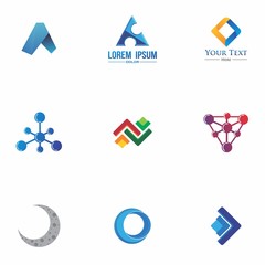 logo set design for element, geometric, website, and identity