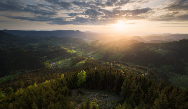Sonnenuntergang im Schwarzwald