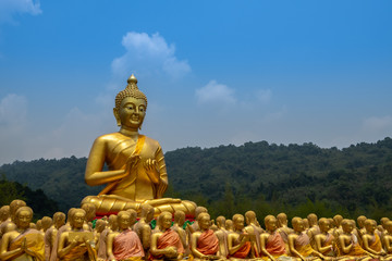 Buddha statue at Nakhon Nayok Thailand.