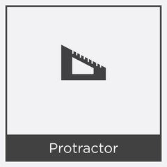 Fototapeta na wymiar Protractor icon isolated on white background