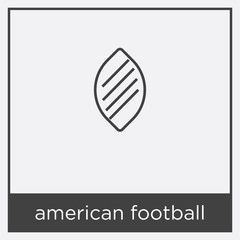 american football icon isolated on white background