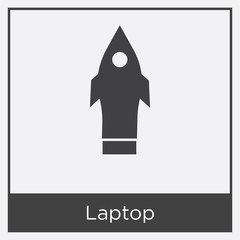 Laptop icon isolated on white background