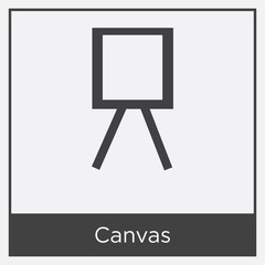 Canvas icon isolated on white background