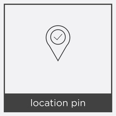 location pin icon isolated on white background