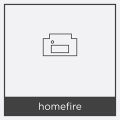 homefire icon isolated on white background